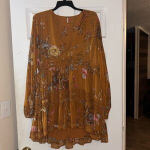 Free People Size Medium floral dress with slip